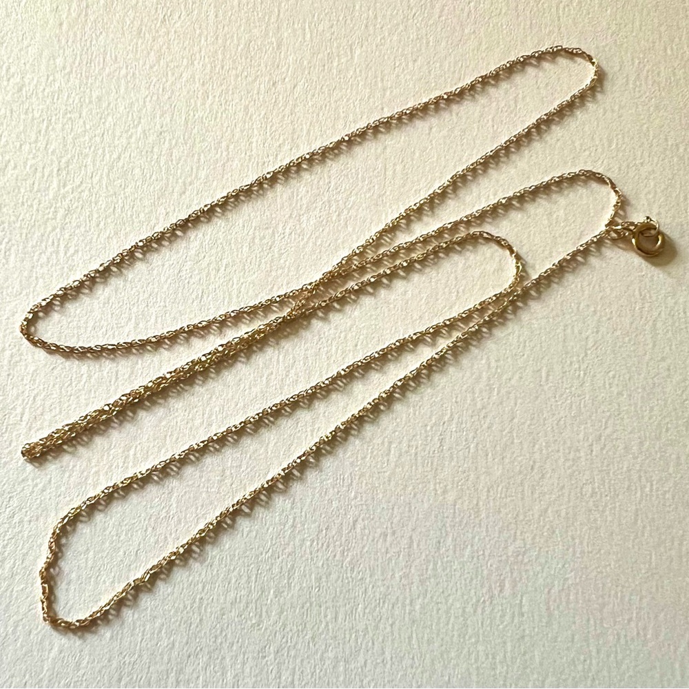 10K Yellow Gold Chain Necklace-17” - Picture 3 of 12